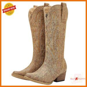 Women's Cowboy Boots Pointed Toe 2" Heel Synthetic Leather Comfortable